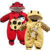 Baby Boys Rompers Ladybug And Cows Warm Kids Girls Bodysuit Autumn Winter Clothing sets Cartoon Animal Style Cotton-padded